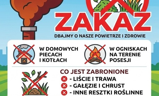 Zdjęcie do STOP dla spalania liści i gałęzi! Urząd Gminy w Wildze przypomina