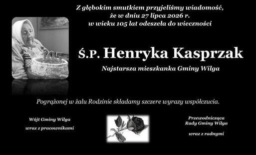 Zdjęcie do 105-latka mieszkanka Gminy Wilga odeszła do wieczności