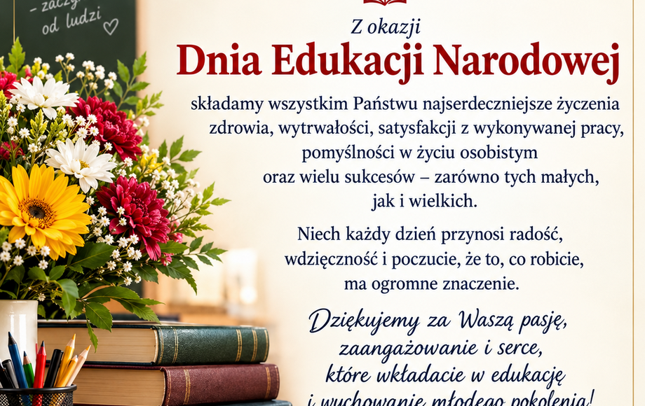 Życzenia z okazji Dnia Edukacji Narodowej w gminie Wilga